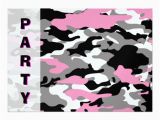 Camo Birthday Card Template Pink Camo Party Invitation Template 5 Quot X 7 Quot Invitation
