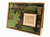 Camo Birthday Cards Happy Birthday Card Greeting Card Camouflage Card Deer
