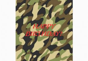 Camo Birthday Cards Military Camouflage Birthday Card Zazzle