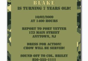 Camo Birthday Invites Birthday Invitation Templates Camouflage Birthday