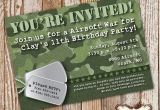 Camo Birthday Invites Camo Birthday Invitation Diy Printable Invitation Army