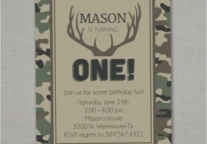 Camo Birthday Invites Camo Birthday Invitation