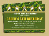Camo Birthday Invites Camouflage Birthday Invitation Printable or Printed with Free