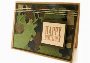 Camouflage Birthday Cards Happy Birthday Card Greeting Card Camouflage Card Deer