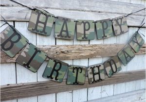 Camouflage Happy Birthday Banner Camo Banner Happy Birthday Camo Happy Retirement Camo Just