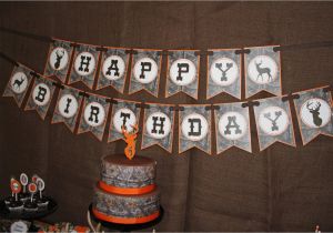 Camouflage Happy Birthday Banner Camo Boy Hunting Banner Birthday Party Printable Happy