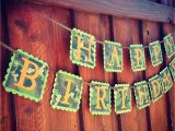 Camouflage Happy Birthday Banner Camo Happy Birthday Banner Camouflage Banner with orange