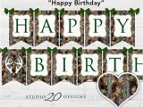 Camouflage Happy Birthday Banner Instant Download Camo Birthday Banner Camo Happy Birthday