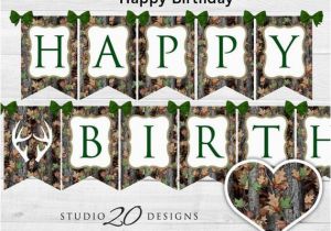 Camouflage Happy Birthday Banner Instant Download Camo Birthday Banner Camo Happy Birthday