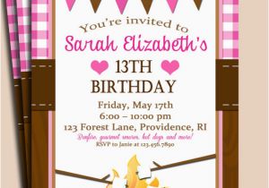 Campfire Birthday Party Invitations 8 Best Images Of Campfire Invite Printable S 39 Mores