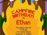 Campfire Birthday Party Invitations Campfire Birthday Invitation Printable Design Customizable