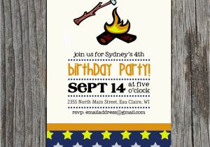 Campfire Birthday Party Invitations Campfire S 39 Mores Birthday Invitation Printable