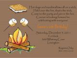 Campfire Birthday Party Invitations Campfire Smore Marshmallow Birthday Party by Wackykracker