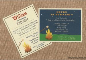 Campfire Birthday Party Invitations S 39 More Campfire Camping Birthday Adult Invitation