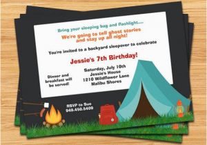 Camping Birthday Invites Camping Party Invitation