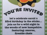 Camping Invites for Birthdays Camping Outdoor Party Invitations