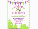 Camping Invites for Birthdays Camping Party Invitation Camping Birthday Invitation Digial
