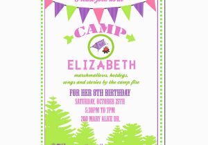 Camping Invites for Birthdays Camping Party Invitation Camping Birthday Invitation Digial