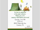 Camping Invites for Birthdays Camping Party Invitations