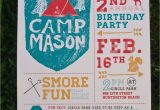 Camping Invites for Birthdays Emily Camp Design Design Fancy Camping Party Invitation