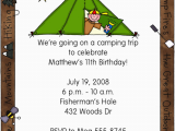 Camping Invites for Birthdays Vesna 39 S Party Blog Camping Birthday Party Invitations