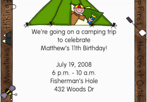 Camping Invites for Birthdays Vesna 39 S Party Blog Camping Birthday Party Invitations