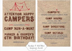 Camping themed Birthday Invitations 1000 Images About Backyard Camping Party On Pinterest