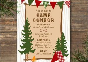 Camping themed Birthday Invitations 17 Best Ideas About Camping Party Invitations On Pinterest