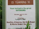 Camping themed Birthday Invitations Camp themed Birthday Invitations