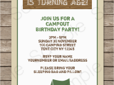 Camping themed Birthday Invitations Camping Party Invitations Template Birthday Party