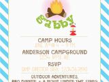Camping themed Birthday Invitations Camping theme Party Invitation Printable