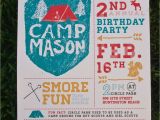 Camping themed Birthday Invitations Emily Camp Design Design Fancy Camping Party Invitation