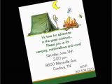 Camping themed Birthday Party Invitations Camp themed Birthday Invitations