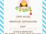 Camping themed Birthday Party Invitations Camping theme Party Invitation Printable