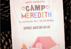 Camping themed Birthday Party Invitations Camping themed Birthday Party Redeem Your Ground
