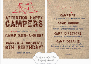 Camping themed Birthday Party Invitations How to Throw A Camp themed Party Cheaper Than Buying All