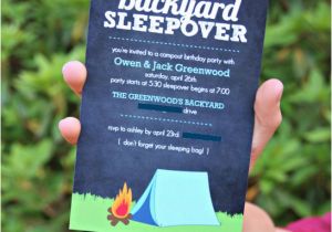 Campout Birthday Invitations Campfire Birthday Cake