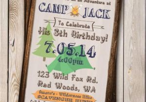 Campout Birthday Invitations Camping Invitation Campout Party Invitation Campout