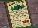 Campout Birthday Invitations Camping Party Invitation Campout Party Invitation Printable
