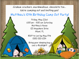 Campout Birthday Invitations Campout Birthday Party Invitations Ideas Bagvania Free
