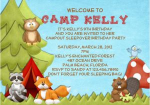 Campout Birthday Invitations Campout Birthday Party Invitations Ideas Bagvania Free