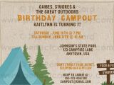 Campout Birthday Invitations Campout Camping Birthday Invitation