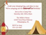 Campout Birthday Invitations Campout Invitation Camping Camp Out Invite Diy Printable Boys