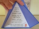 Campout Birthday Invitations From the Hive the Camp Out Party