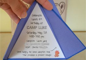 Campout Birthday Invitations From the Hive the Camp Out Party