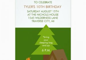 Campout Birthday Invitations Kids Birthday Party Camp Out Invitations Zazzle Com Au