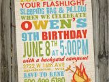 Campout Birthday Invitations Summer Fun Campout Party Birthday Invitation