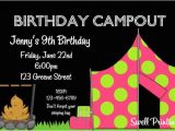 Campout Birthday Party Invitations Camping Birthday Party Invitation Campout by Swellprinting