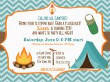 Campout Birthday Party Invitations Camping Birthday Party Invitation Printable Camping Out Party