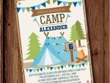 Campout Birthday Party Invitations Camping Party Invitation for A Boy Backyard Campout Summer